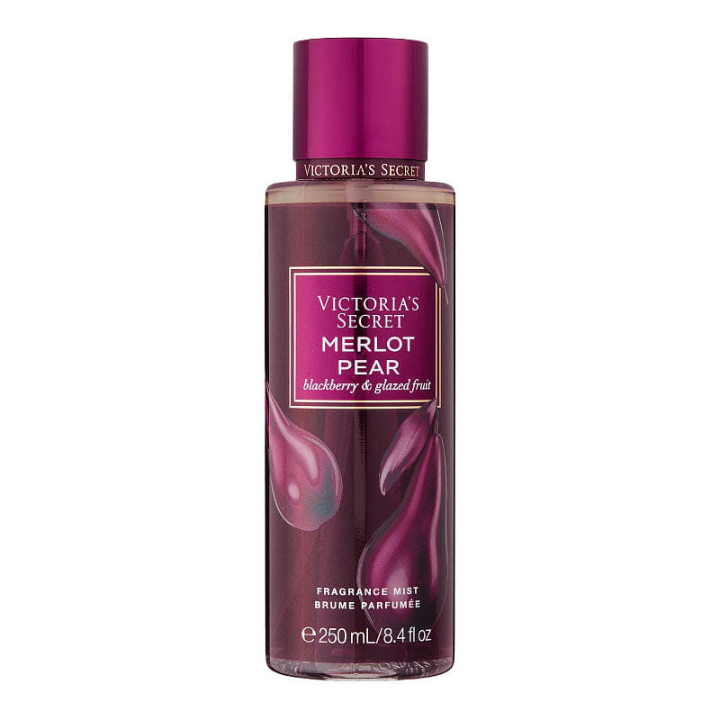 VICTORIA'S SECRET MERLOT PEAR FRAGRANCE MIST 250ML 8.4 FL.OZ. WITH BLACKBERRY GLAZED FRUIT VICTORIA'S SECRET MERLOT PEAR FRAGRANCE MIST 250ML 8.4 FL.OZ. WITH BLACKBERRY GLAZED FRUIT