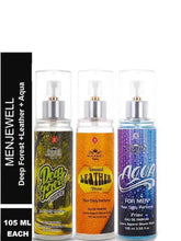 Menjewell Deep Forest Prime+ Tanned Leather Prime+ Aqua For Men Prime Eau De Parfums 105ml 3.5 Fl.oz. Each Pack Of 3 | Daily Wear Perfume For Men