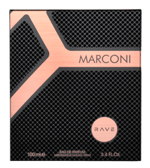 Rave Marconi Eau De Parfum 100ml 3.4 Fl.oz. Unisex Fragrance | Long Lasting | Party Wear