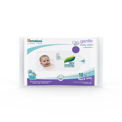 Himalaya Gentle Baby Wipes, With The Goodness Of Aloe Vera & Indian Lotus Extracts | 12 Wipes