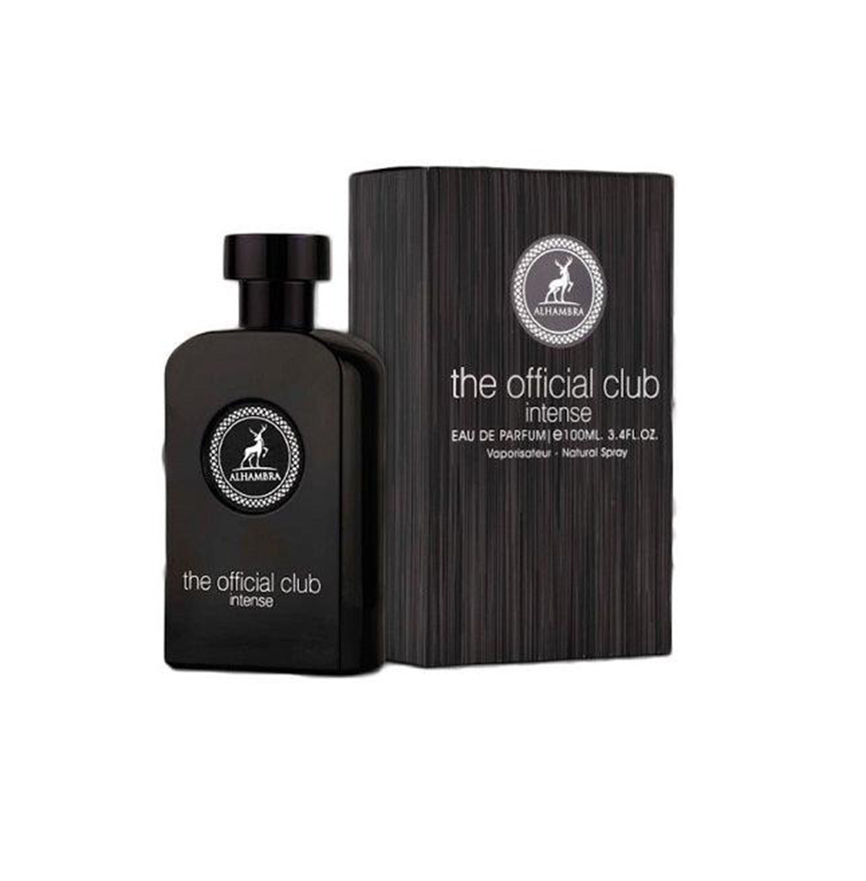 THE OFFICIAL CLUB INTENSE BY MAISON ALHAMBRA EAU DE PARFUM 100ML 3.4 FL.OZ. FOR MEN THE OFFICIAL CLUB INTENSE BY MAISON ALHAMBRA EAU DE PARFUM 100ML 3.4 FL.OZ. FOR MEN