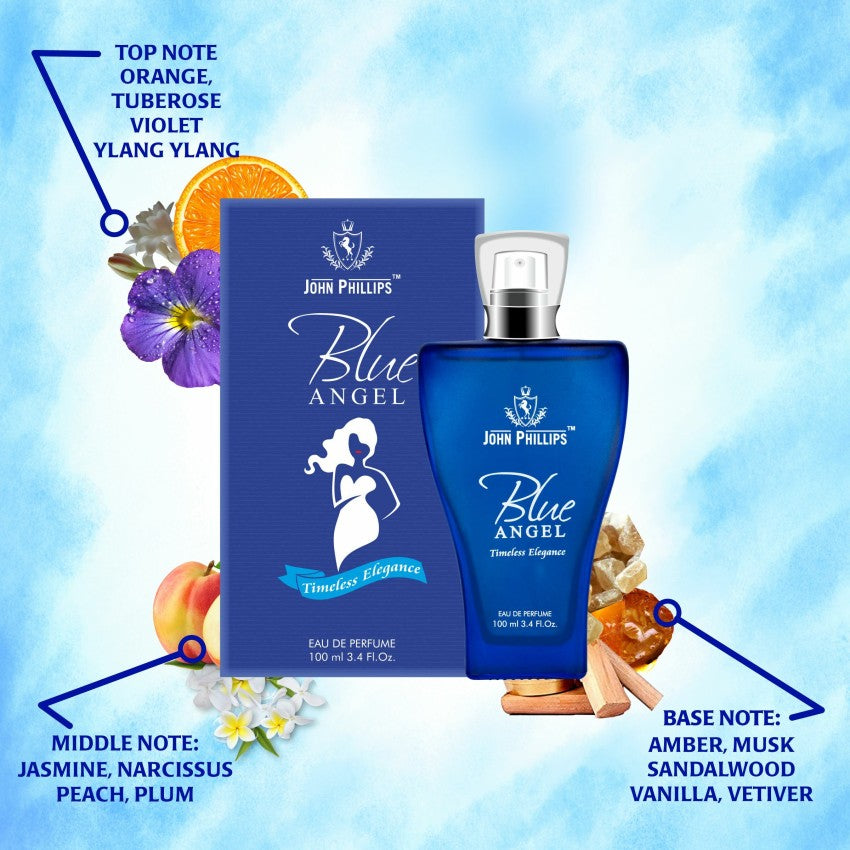 John Phillips Blue Angel & Woody  Eau De Parfum 100ml 3.4 Fl.oz. Each Pack Of 2 For Men & Women John Phillips Blue Angel & Woody  Eau De Parfum 100ml 3.4 Fl.oz. Each Pack Of 2 For Men & Women