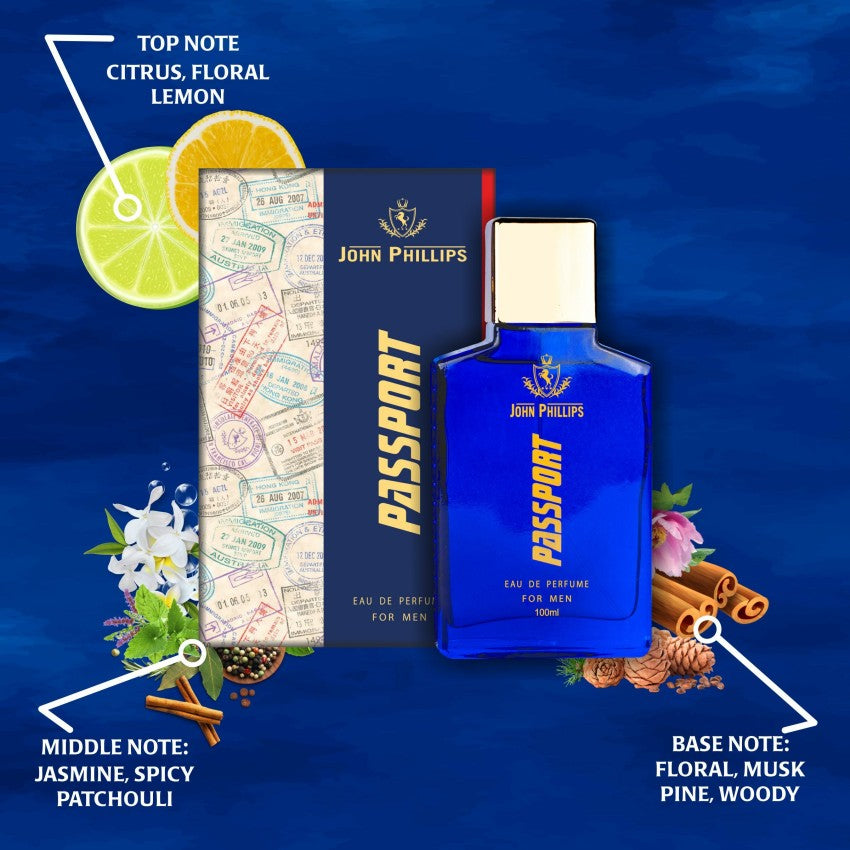 John Phillips Blue Angel Eau De Perfume & Passport Eau De Perfume 100ml 3.4 Fl.oz. Each Pack Of 2 | For Men & Women John Phillips Blue Angel Eau De Perfume & Passport Eau De Perfume 100ml 3.4 Fl.oz. Each Pack Of 2 | For Men & Women
