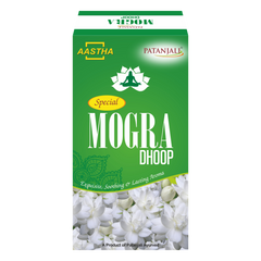Patanjali Aastha Special Mogra Dhoop, 10n, With Exquisite, Soothing & Long Lasting Aroma | 40gm