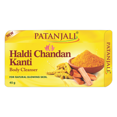 Patanjali Haldi Chandan Kanti Body Cleanser, With Reduces Roughness, Improves Texture, 45gm