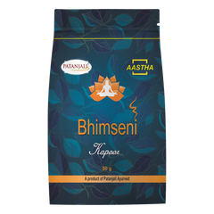 Patanjali Aastha Bhimseni Kapoor, With Provides A Long-Lasting Flame, 50gm