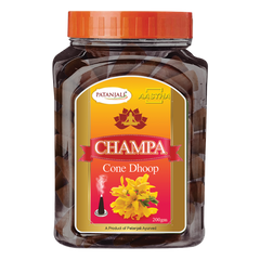 Patanjali Aastha Champa Cone Dhoop, With Exquisite, Soothing & Long Lasting Aroma, | 200gm