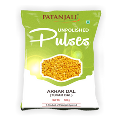 Patanjali Unpolished Arhar Dal (Tuvar Dal) 500gm