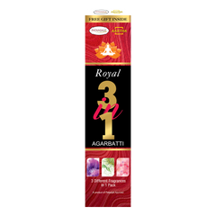 Patanjali Aastha Royal 3 In One Agarbatti, With Exquisite, Soothing, Lasting Aroma | 16gm