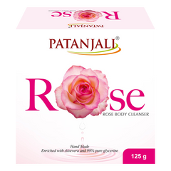 Patanjali Rose Body Cleanser, With Cleanse Gently, Soothes & Provide Soft And Supple Skin 125gm