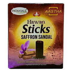 Patanjali Aastha Hawan Stick Saffron Sandal, 20 N, 106gm, Pack Of 1