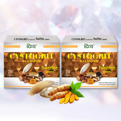 Patanjali Divya Cystogrit Diamond 20 Each Pack Of 2, With Kanchnar, Haldi, Shila Sindoor, 24gm