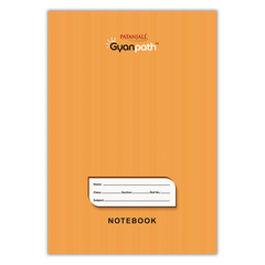 Patanjali Gyanpath Notebook (16.5x23.5 Cm) Orange, 172pages Single Line, Pack Of 1