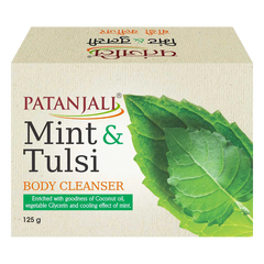 Patanjali Mint Tulsi Body Cleanser, With Cleanse Gently, Purify Provide, Soft & Supple Skin,125gm