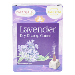 Patanjali Aastha Lavender Dry Dhoop Cone, With Exquisite, Soothing & Long Lasting Aroma | 20gm