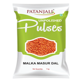 Patanjali Unpolished Malka Masur Dal 1kg