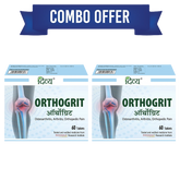 Patanjali Combo Divya Orthogrit 60 tab Each Pack Of 2, With Vacha, Motha, Devdaru, Haldi, 82gm