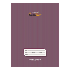 Patanjali Gyanpath Notebook (18x24 Cm) Purple, 120pages Four Line, Pack Of 1