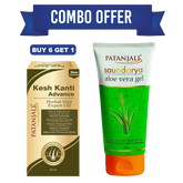 Patanjali Kesh Kanti Advance Herbal Hair Oil 30ml Each 6pcs + 1 Free (B6 G1) Aloe Vera Gel 150ml