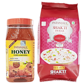 Patanjali Honey 1kg - Free Shakti Dubar Rice 1kg