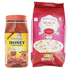 Patanjali Honey 1kg - Free Shakti Dubar Rice 1kg