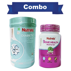 Patanjali Combo Pat Nutrela Diabetic Care & Bone Health (400g+30n), With High Protein, 415gm