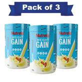 Patanjali Nutrela Weight Gain, Banana Flavor, 500g (Pack Of 3), With Vegetarians & Non-Vegetarians