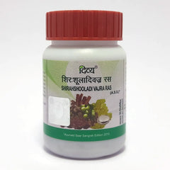 Patanjali Divya Shirahshooladi Vajra Ras 60 Tab, With Gokshura, Bel, Guggul, Mulethi, | 33gm