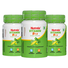 Patanjali Nutrela Vitamin B12, 30 Veg Capsules (Pack Of 3), With Provides100% Vitamin B12, 31.5gm