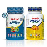 Patanjali Combo Pat Nutrela Daily Active Omega 3 Softgel Capsule (30n+60n), 67.5gm