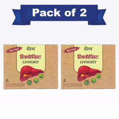 Patanjali Combo Divya Livogrit 60 Each With Punarnava, Bhumi Amla, Makoy, 98gm, Pack Of 2