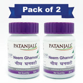 Patanjali Combo Neem Ghan Vati 60 Tab, Pack Of 2, 80gm
