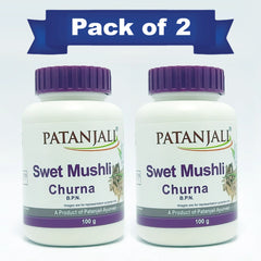 Patanjali Combo Swet Mushli Churna 100gm Each Pack Of 2, With Swet Mushli