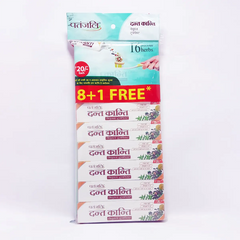 Patanjali Dant Kanti Natural Toothpaste 43g Buy 8 +1 Free Hanger, With Turmeric & Cloves, 386gm