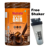 Patanjali Nutrela Weight Gain (Chocolate Flavour) Free Shaker, With Ideal Body Weight, 500gm