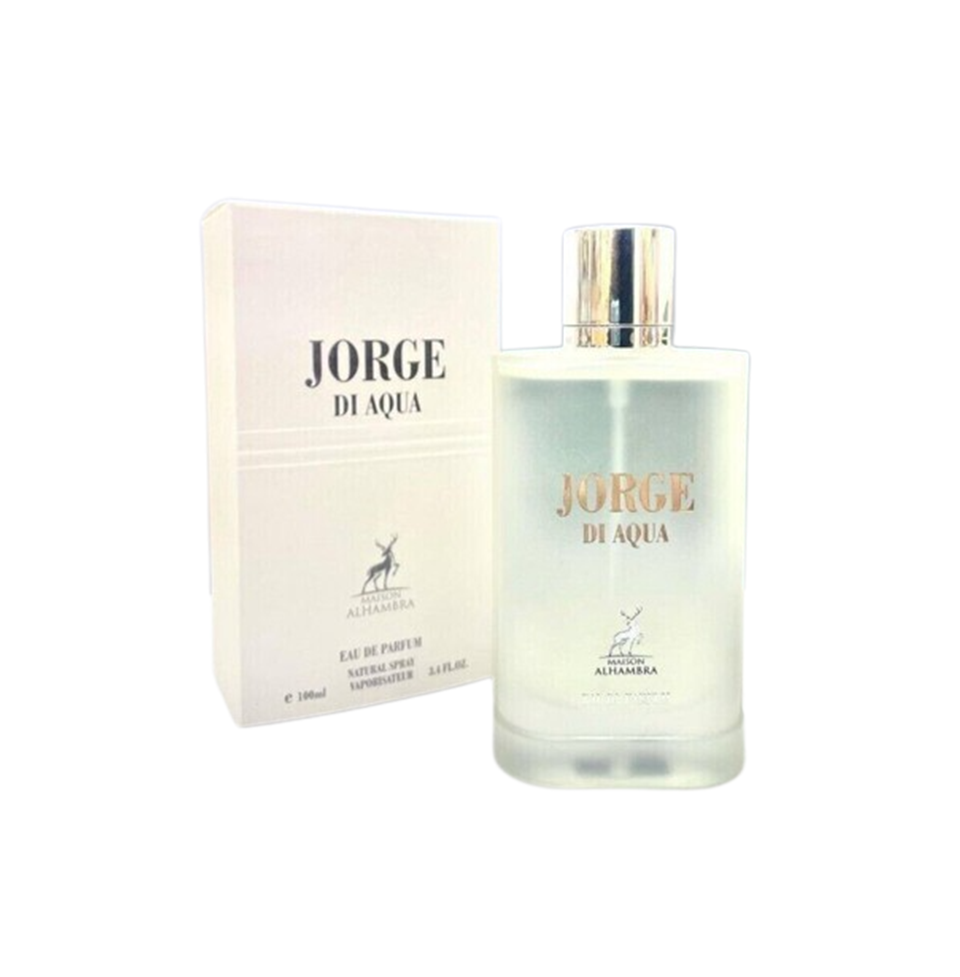 JORGE DI AQUA BY MAISON ALHAMBRA EAU DE PARFUM FOR UNISEX 100ML 3.4 FL.OZ. JORGE DI AQUA BY MAISON ALHAMBRA EAU DE PARFUM FOR UNISEX 100ML 3.4 FL.OZ.