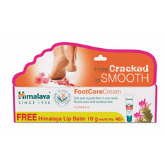 Himalaya Foot Care Cream, Moisturizes And Soothes Feet 20gm + Lip Balm 10gm