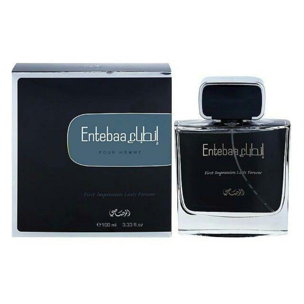 Rasasi Entebaa Pour Homme Eau De Parfum 100ml 3.4 Fl.oz. Men Fragrance | First Impression Lasts Forever Rasasi Entebaa Pour Homme Eau De Parfum 100ml 3.4 Fl.oz. Men Fragrance | First Impression Lasts Forever