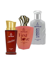 John Phillips Chocolate + First Love + London In Style Eau De Parfum 60ml 2 Fl.oz. Each Pack Of 3 For Men & Women