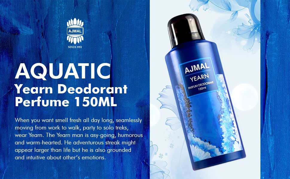 Ajmal Aretha Eau De Parfum 50ml 1.6 Fl.oz. & Yearn Deodorant 150ml 5 Fl.oz. Party Wear Gift For Men And Women Pack Of 2 Ajmal Aretha Eau De Parfum 50ml 1.6 Fl.oz. & Yearn Deodorant 150ml 5 Fl.oz. Party Wear Gift For Men And Women Pack Of 2
