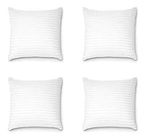 Bed Pillows, Down Alternative Bedding Cooling Pillow For Sleeping, White, Standard Size - 16 X 16 Inch | Soft & Breathable Cover, Soft Pillow, Easy Care, Comfortable Pillow - Pack Of 4