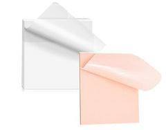Transparent Self-Sticky Note Pads, Clear Notes, For Studying & Writing, White & Pink - 100 Pcs