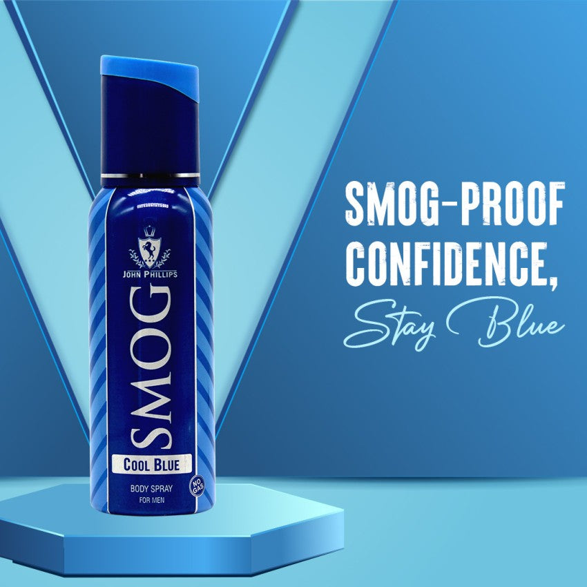 John Phillips Mr. Blue Eau De Perfume 100ml 3.4 Fl.oz. & Smog Deodorant 120ml 4 Fl.oz. | Combo Of 2 For Men John Phillips Mr. Blue Eau De Perfume 100ml 3.4 Fl.oz. & Smog Deodorant 120ml 4 Fl.oz. | Combo Of 2 For Men