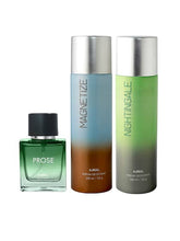 Ajmal Magnetize & Nightingale Deodrant 200ml 6.7 Fl.oz. + Prose Eau De Parfum 50ml 1.6 Fl.oz. For Unisex | Combo Of 3