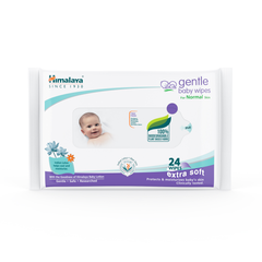 Himalaya Gentle Baby Wipes, With The Goodness Of Aloe Vera & Indian Lotus Extracts | 24 Wipes