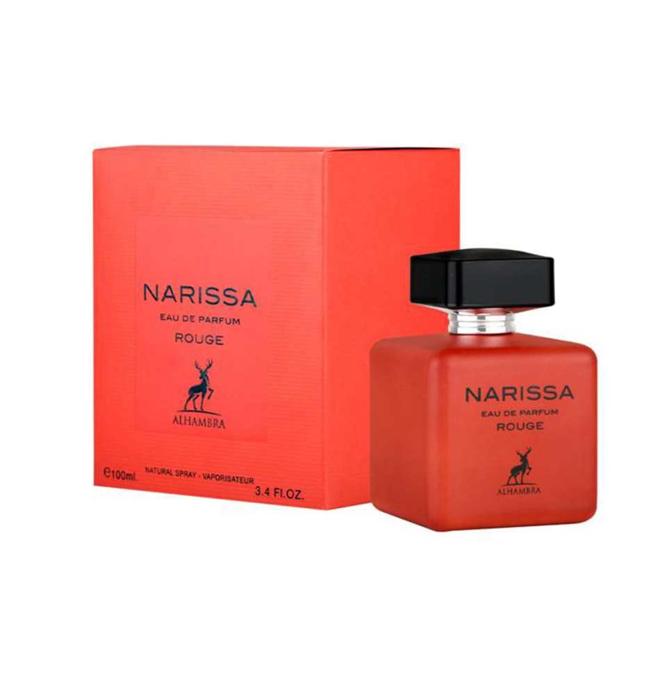 NARISSA ROUGE BY MAISON ALHAMBRA EAU DE PARFUM 100ML 3.4 FL.OZ. FOR MEN & WOMEN NARISSA ROUGE BY MAISON ALHAMBRA EAU DE PARFUM 100ML 3.4 FL.OZ. FOR MEN & WOMEN