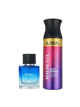 Ajmal Yearn Eau De Parfum 50ml 1.6 & Fl.oz. & Magnetize Deodorant 200ml 6.7 Fl.oz. | For Unisex Combo Of 2