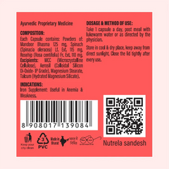 Patanjali Nutrela Iron Complex Natural Capsule (Pack Of 3), With Useful In Anemia, 31.5gm