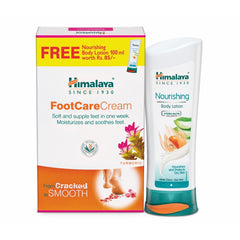 Himalaya Foot Care Cream, Moisturizes & Soothes Feet 50gm + Nourishing Body Lotion 100ml