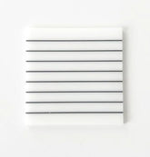 Transparent Memo Sticky Notes, 50 Sheets Sticky Pet Note, Line Designed, White - Pack Of 3